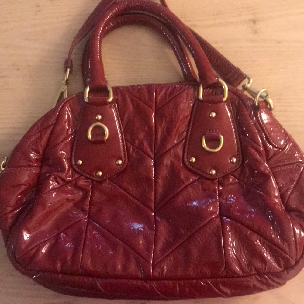 PRADA Red Leather Lux Bowler - Picture 2 of 5